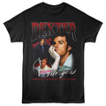 Black Dexter t-shirt featuring Dexter Morgan Collage design