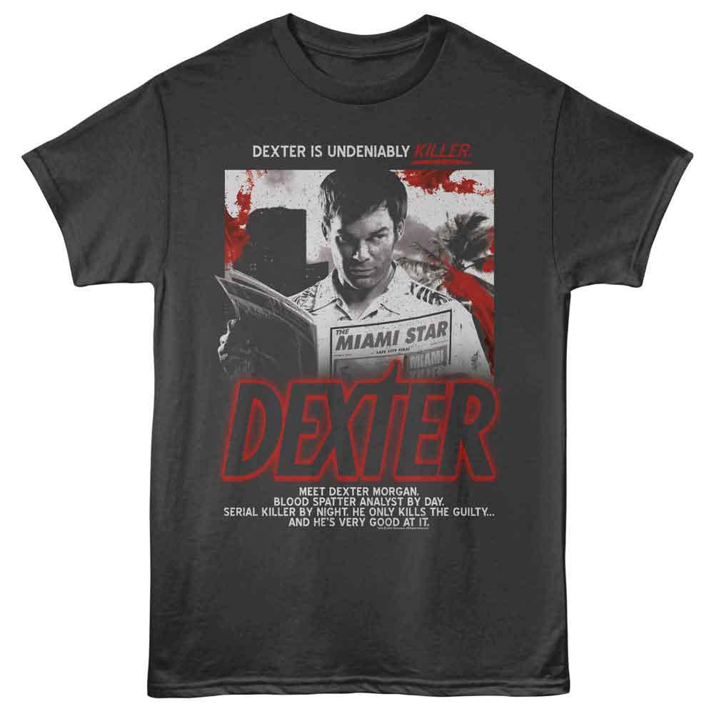 Smoke gray Dexter t-shirt featuring Dexter A Killer Series design