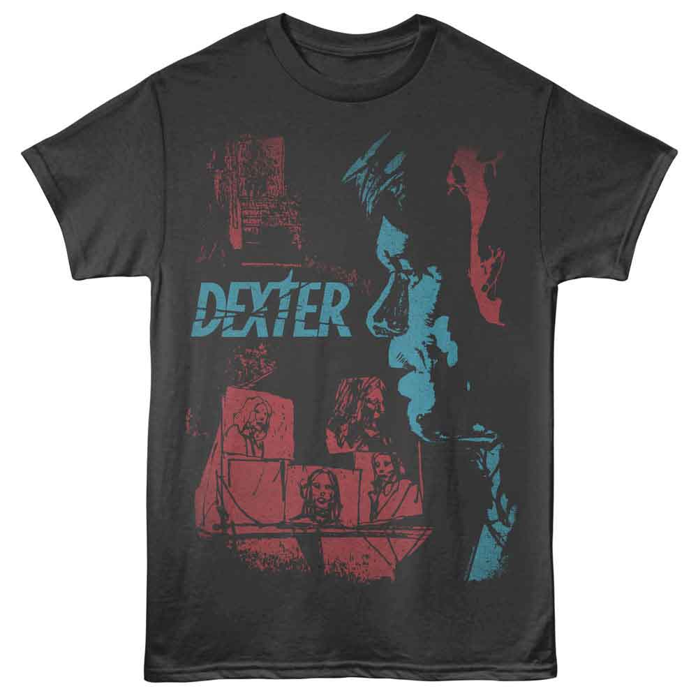 Smoke gray Dexter t-shirt featuring Dexter Profile design