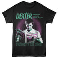 Black Dexter t-shirt featuring Dexter Tonights The Night design