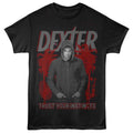 Black Dexter t-shirt featuring Dexter Instincts design
