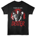 Black Dexter t-shirt featuring Dexter Group And Palm Trees design
