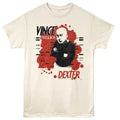 Natural Dexter t-shirt featuring Dexter Masuka Splatter design