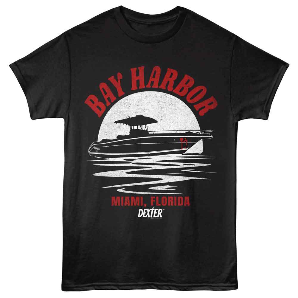 Black Dexter t-shirt featuring Dexter Sol Night design