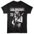 Black David Gilmour t-shirt featuring David Gilmour 1972 portrait design