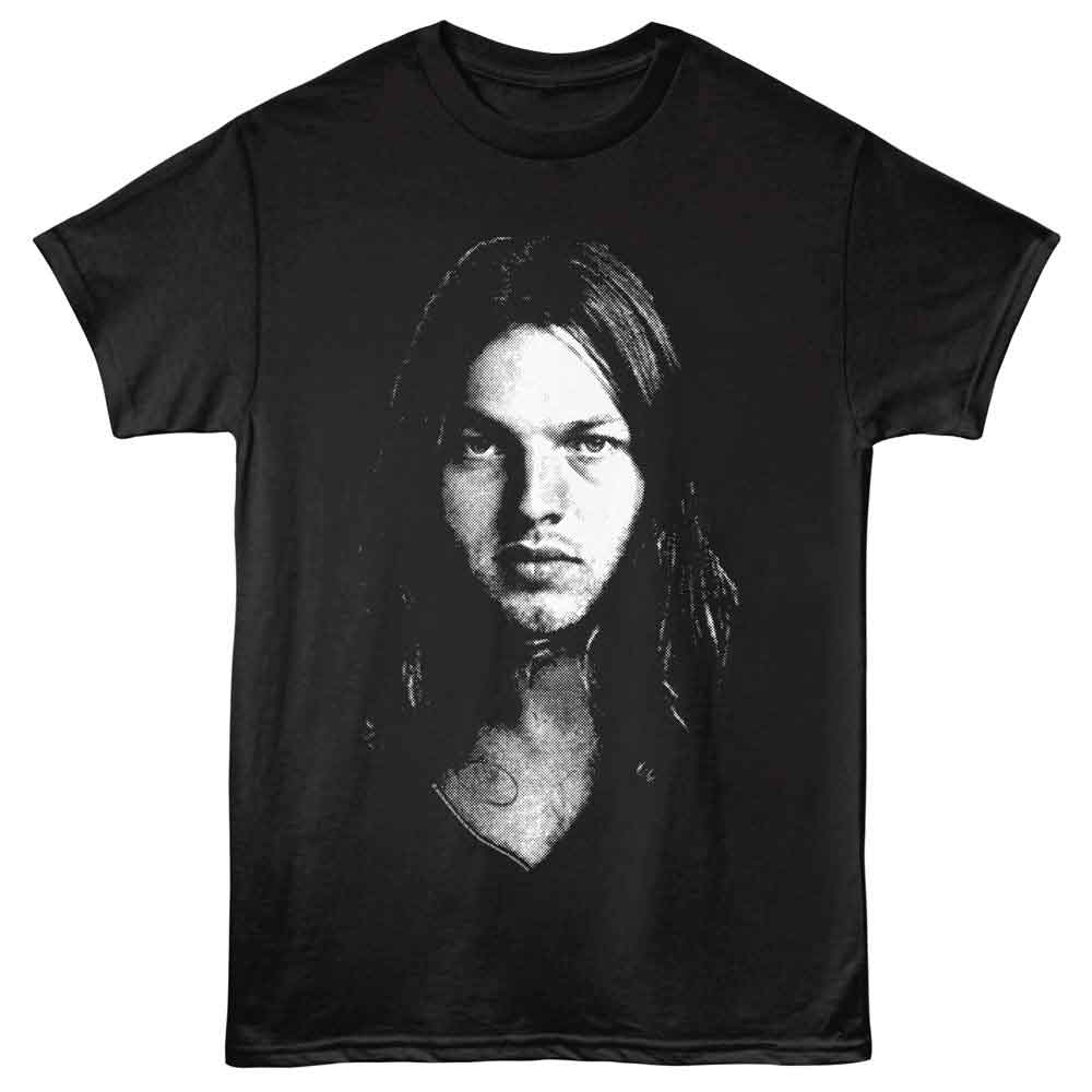 Black David Gilmour t-shirt featuring David Gilmour Photo portrait design