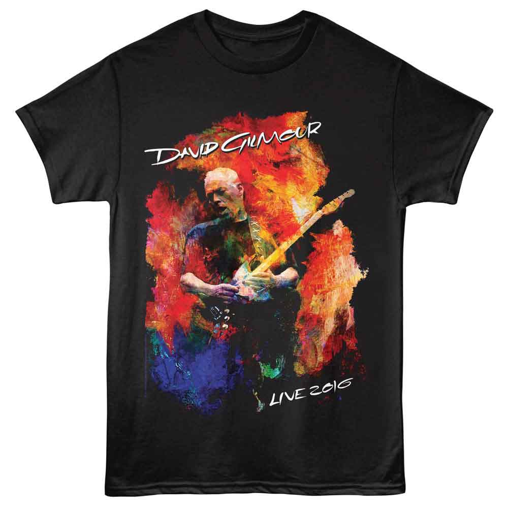 Black David Gilmour t-shirt featuring David Gilmour Live 2016 design