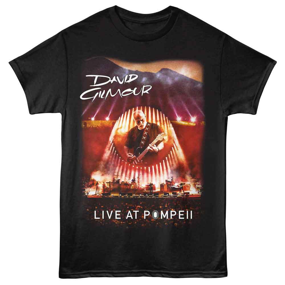 Black David Gilmour t-shirt featuring David Gilmour Live At Pompeii 2016 design