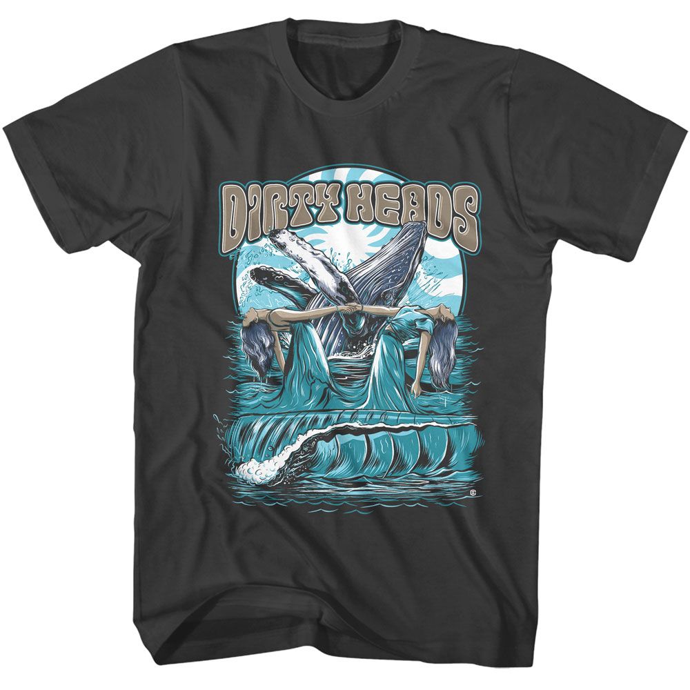 Smoke gray Dirty Heads t-shirt featuring Dirty Heads Whale design