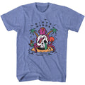 Light blue heather Dirty Heads t-shirt featuring Dirty Heads Make Me Skull design