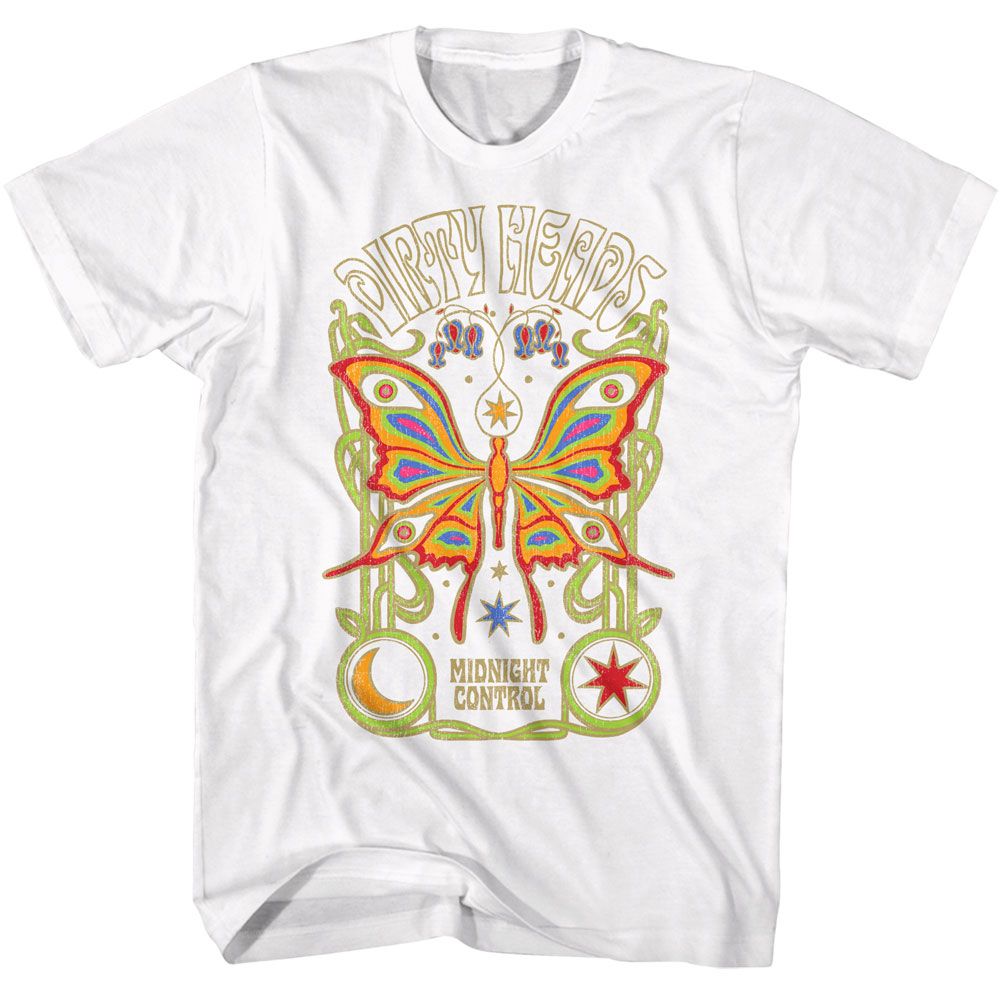 White Dirty Heads t-shirt featuring Dirty Heads Butterfly design