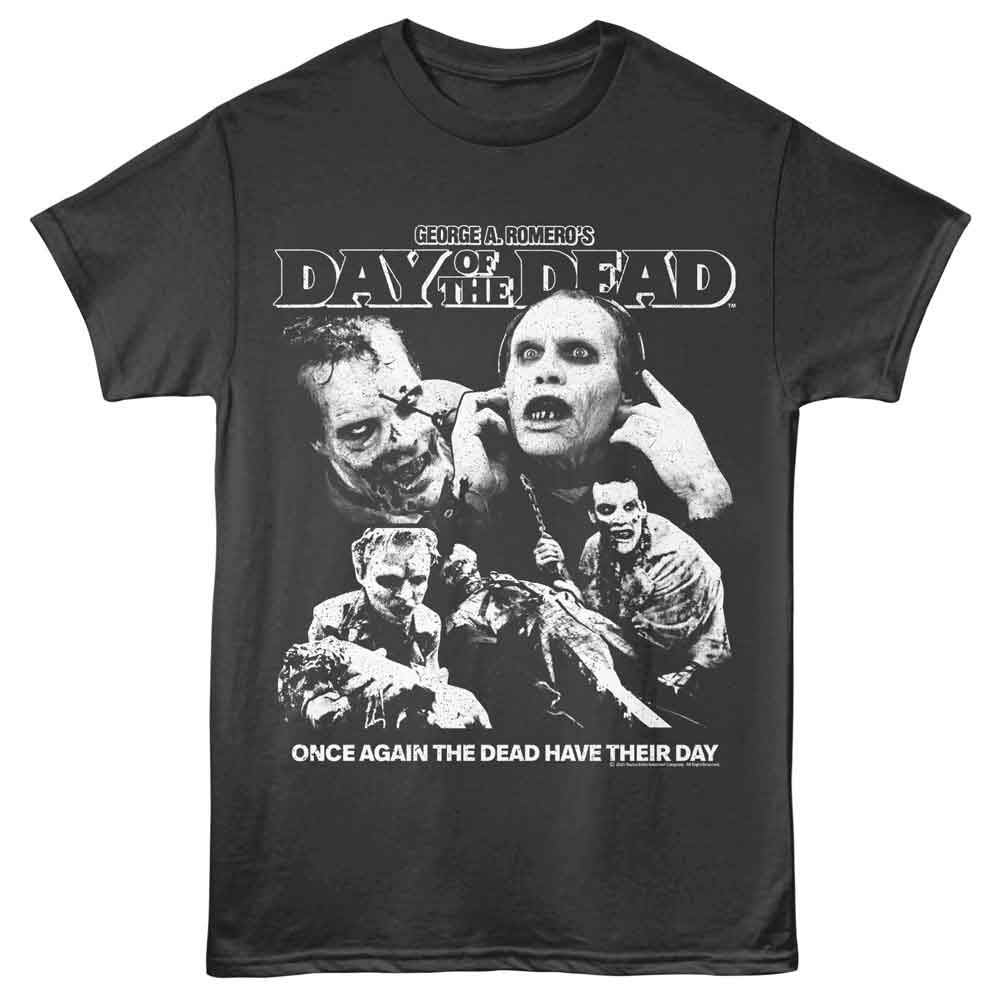 Smoke gray Day of the Dead t-shirt featuring Day of the Dead Monotone Collage design