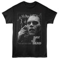 Black Day of the Dead t-shirt featuring Day of the Dead Bub With Razor design