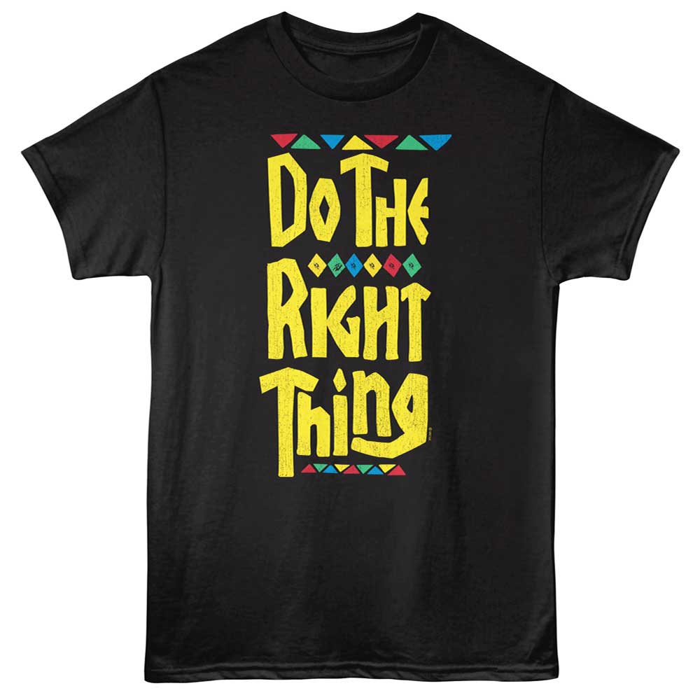 Black Do the Right Thing t-shirt featuring Do the Right Thing Tall Logo design