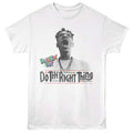 White Do the Right Thing t-shirt featuring Do the Right Thing Buggin Out design