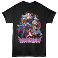 Black Darkstalkers t-shirt featuring Darkstalkers Resurrection Group cast design