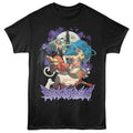 Black Darkstalkers t-shirt featuring Darkstalkers Tower And Moon design