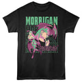 Black Darkstalkers t-shirt featuring Darkstalkers Morrigan Stacked design
