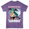 Purple heather Darkstalkers t-shirt featuring a Morrigan design