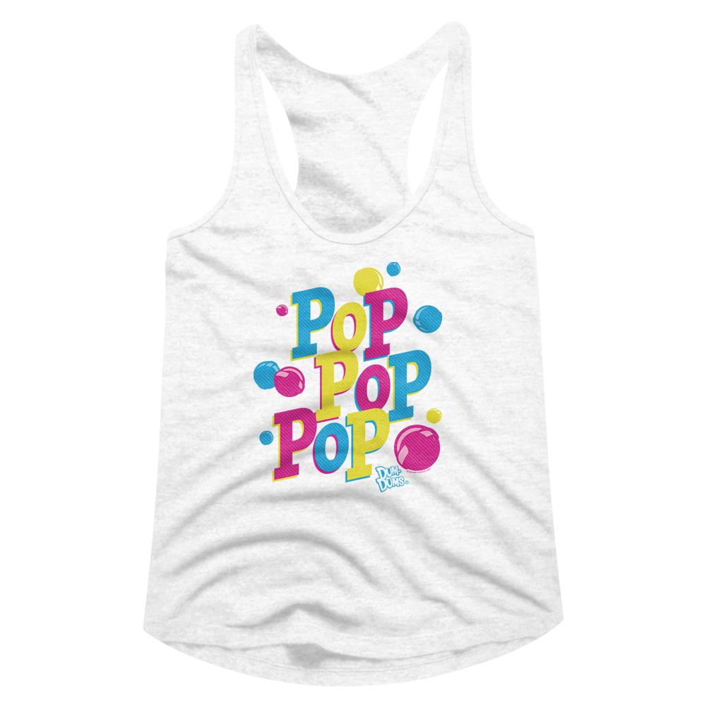 Dum Dums Ladies Racerback - Pop Pop Pop