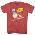 Red heather Dum Dums t-shirt featuring Dum Dums Smart Smart design