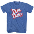 Royal heather Dum Dums t-shirt featuring Dum Dums classic design