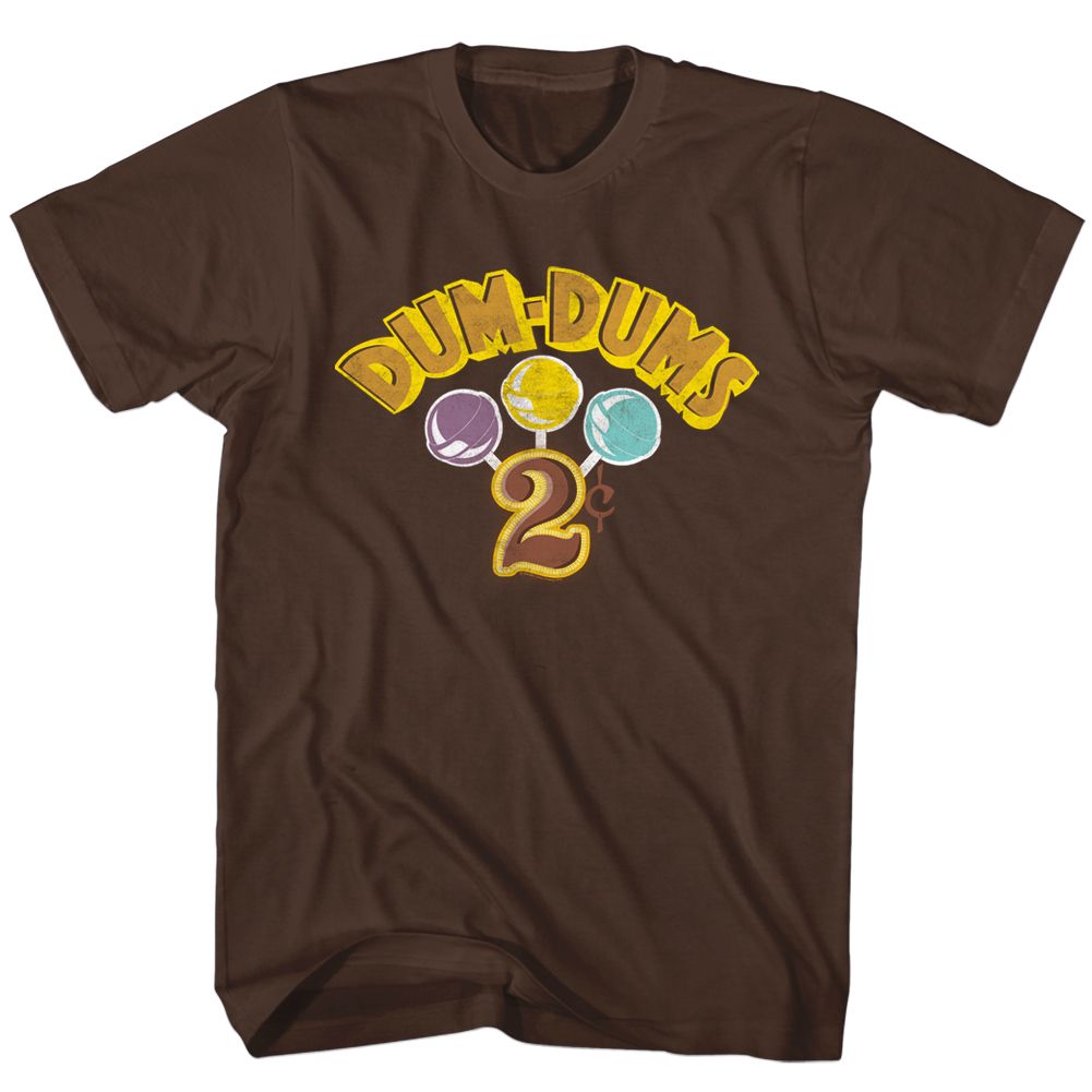 Dark chocolate Dum Dums t-shirt featuring Dum Dums 2 Color design