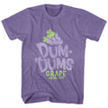 Purple heather Dum Dums t-shirt featuring Dum Dums Grape flavor design