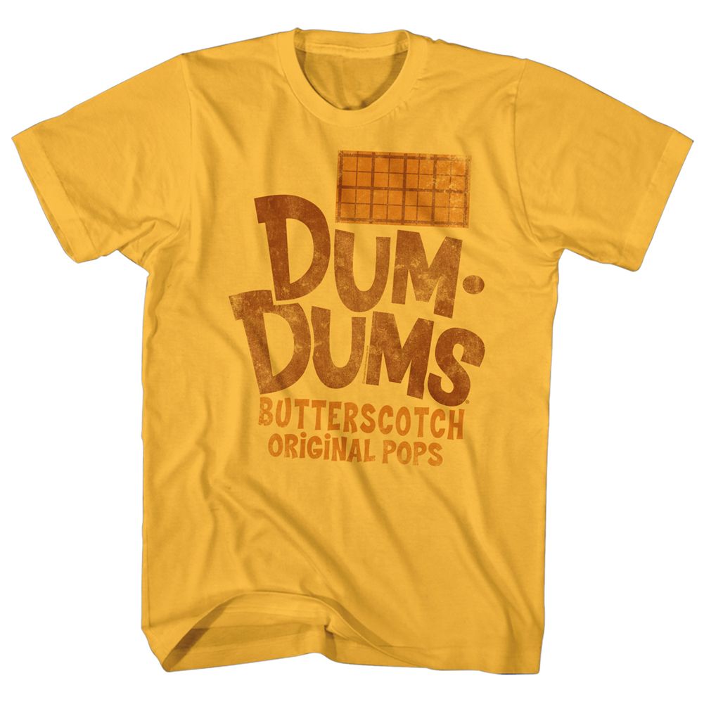 Ginger Dum Dums t-shirt featuring Dum Dums Butterscotch flavor design