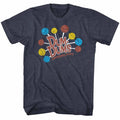 Navy heather Dum Dums t-shirt featuring Dum Dums classic design