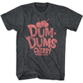 Black heather Dum Dums t-shirt featuring Dum Dums Red Cherry design