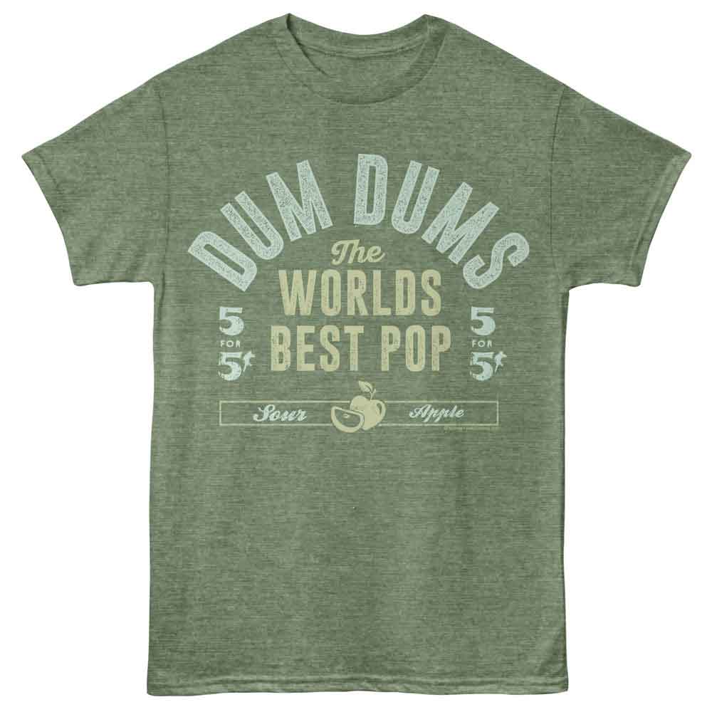 Military green heather Dum Dums t-shirt featuring Dum Dums Worlds Best design