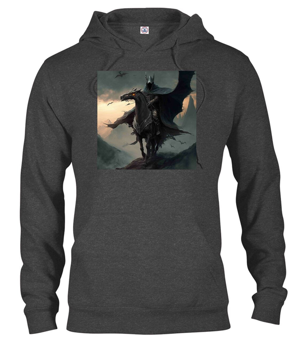 Charcoal Dark Rider Fantasy Hoodie