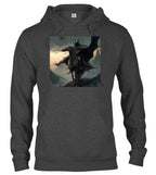 Charcoal Dark Rider Fantasy Hoodie