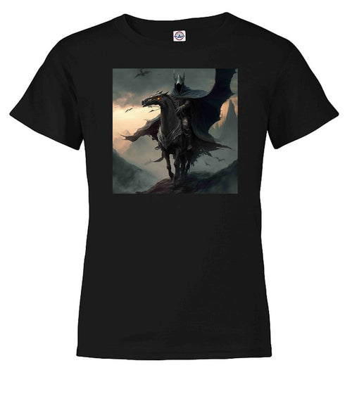 Black Dark Rider Fantasy Youth/Toddler T-Shirt
