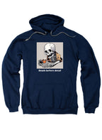Navy Death Before Decaf Hoodie