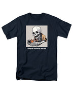 Navy Death Before Decaf T-Shirt