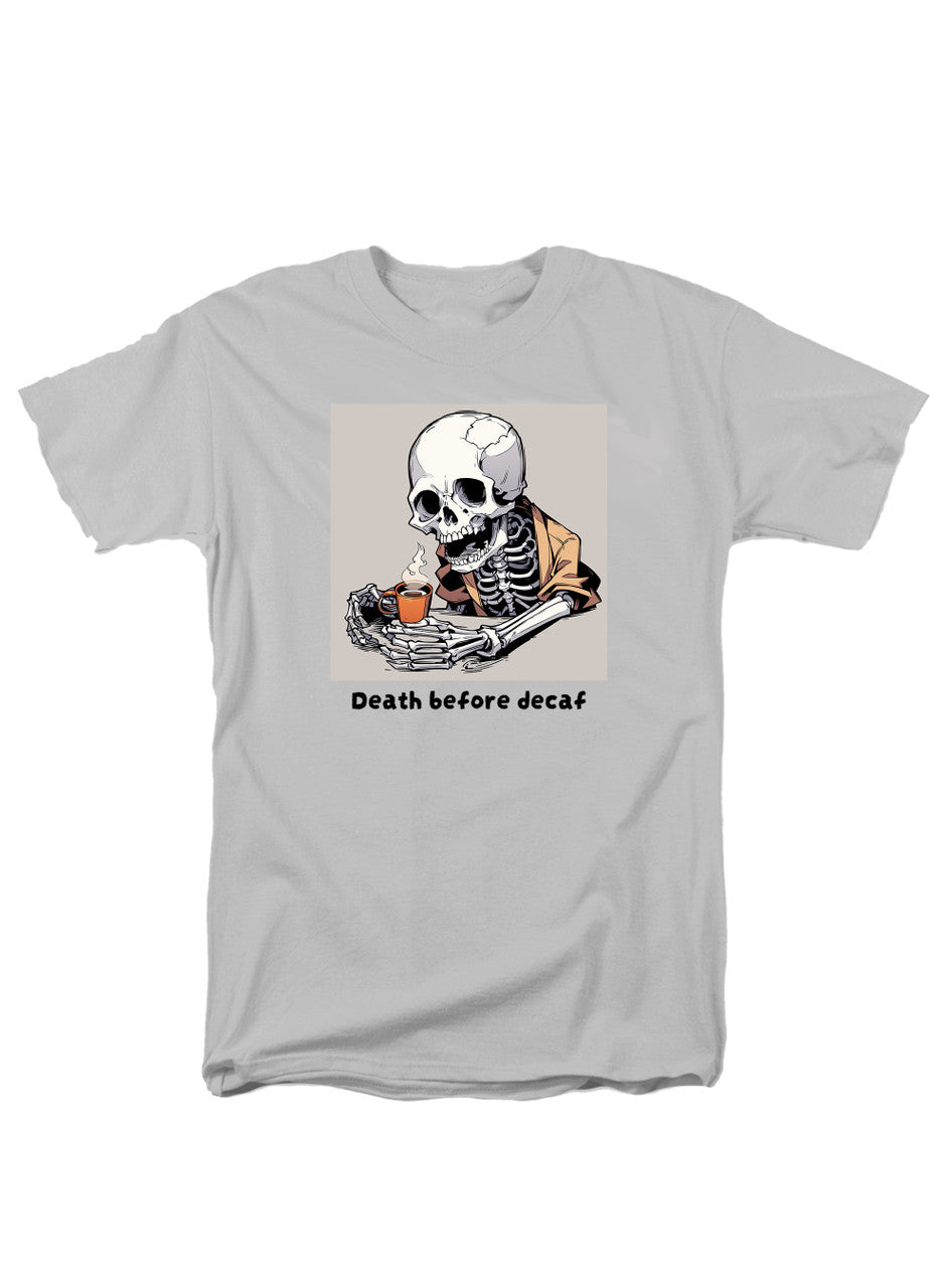 White Death Before Decaf T-Shirt