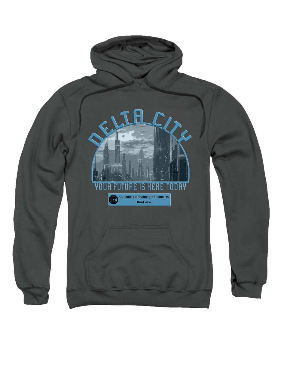 Charcoal Delta City Your Future is Here Today Hoodie