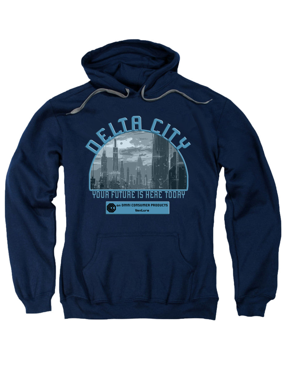 Navy Delta City Your Future is Here Today Hoodie