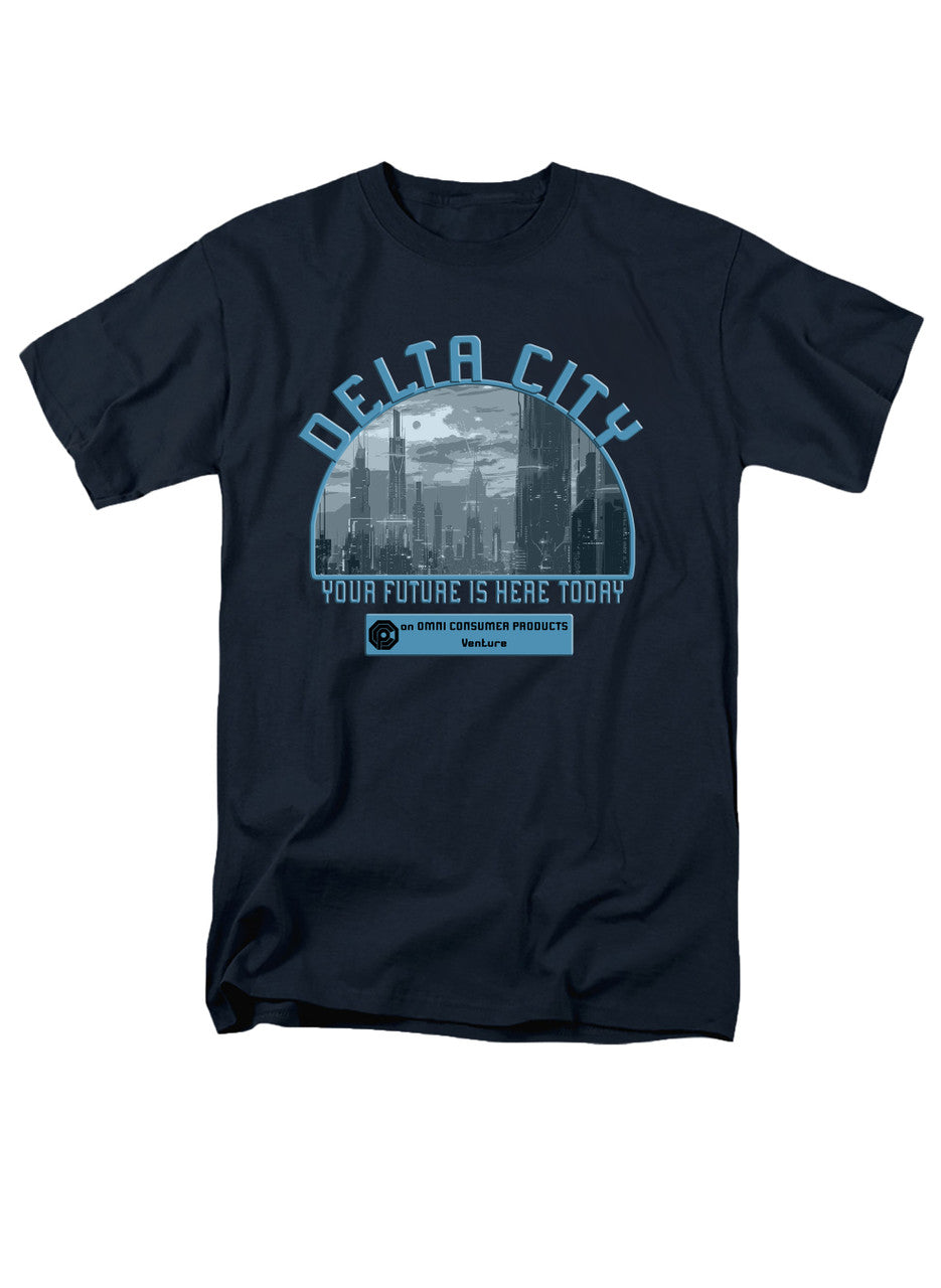 Navy Delta City Your Future is Here Today T-Shirt