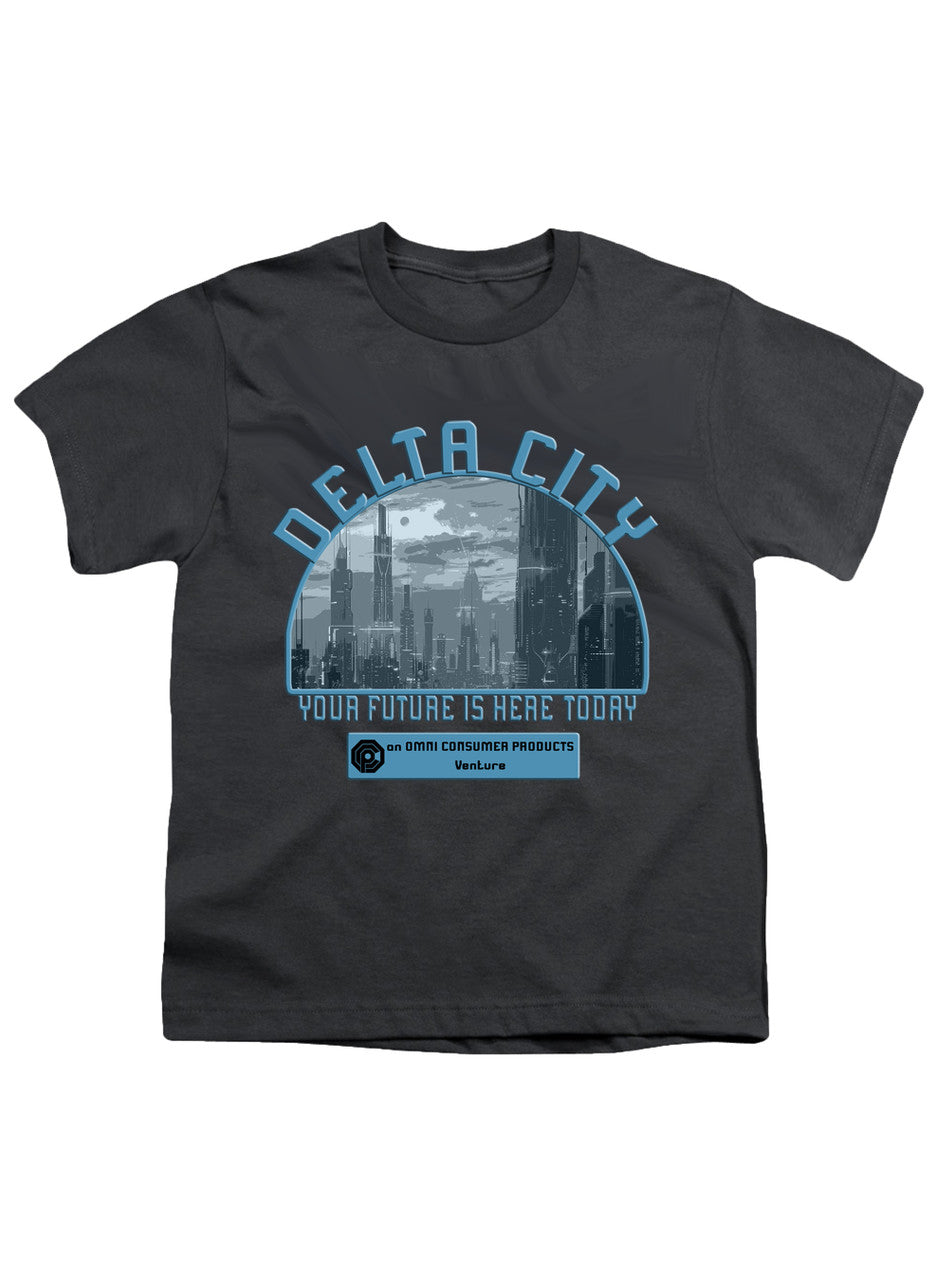 Charcoal Delta City Your Future is Here Today Youth/Toddler T-Shirt