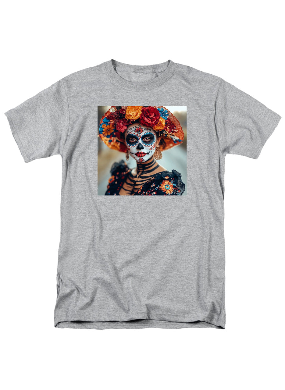 Gray Dia De Los Muertos T-Shirt