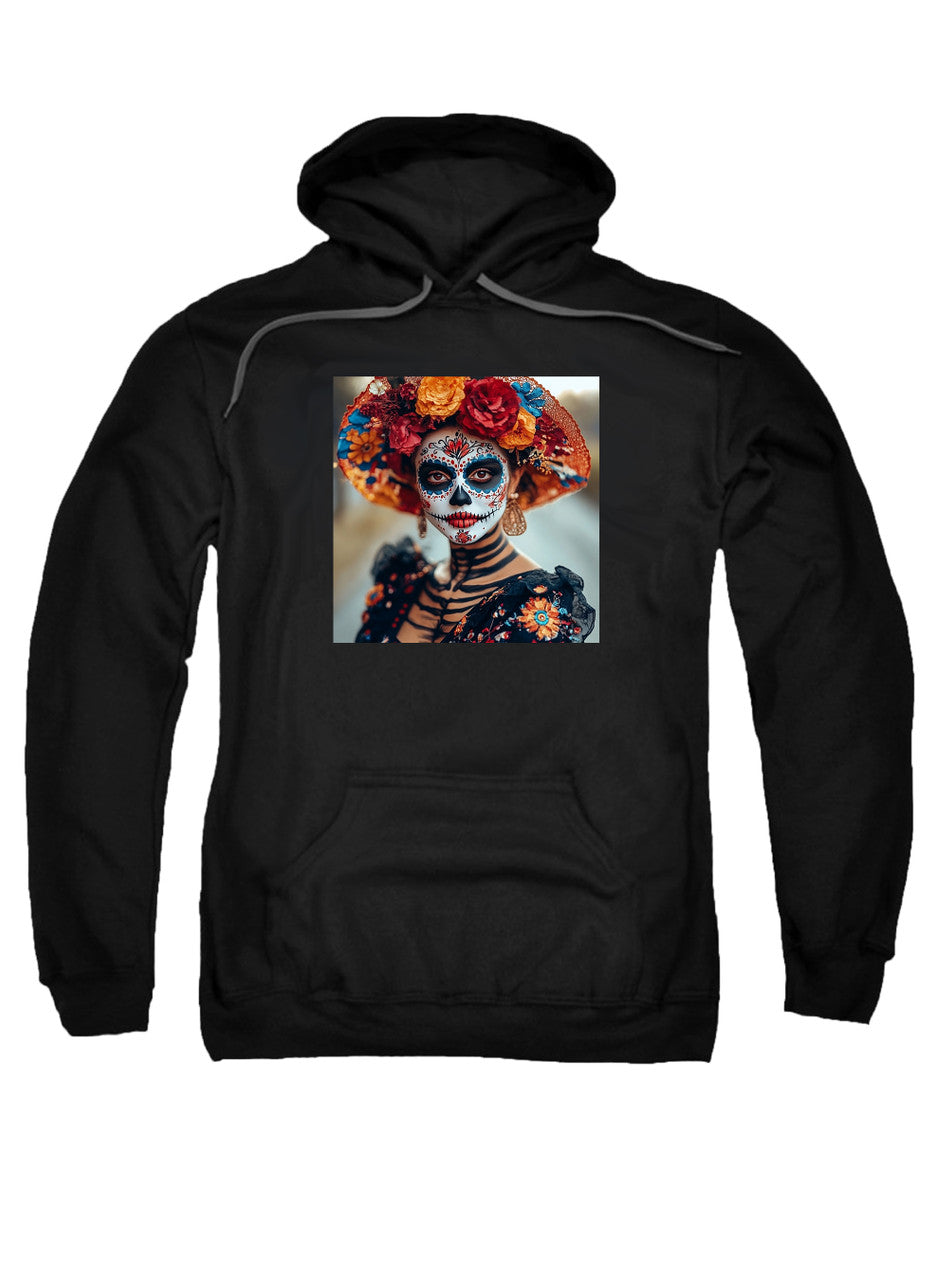 Black Dia De Los Muertos Hoodie