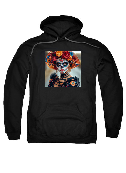 Black Dia De Los Muertos Hoodie