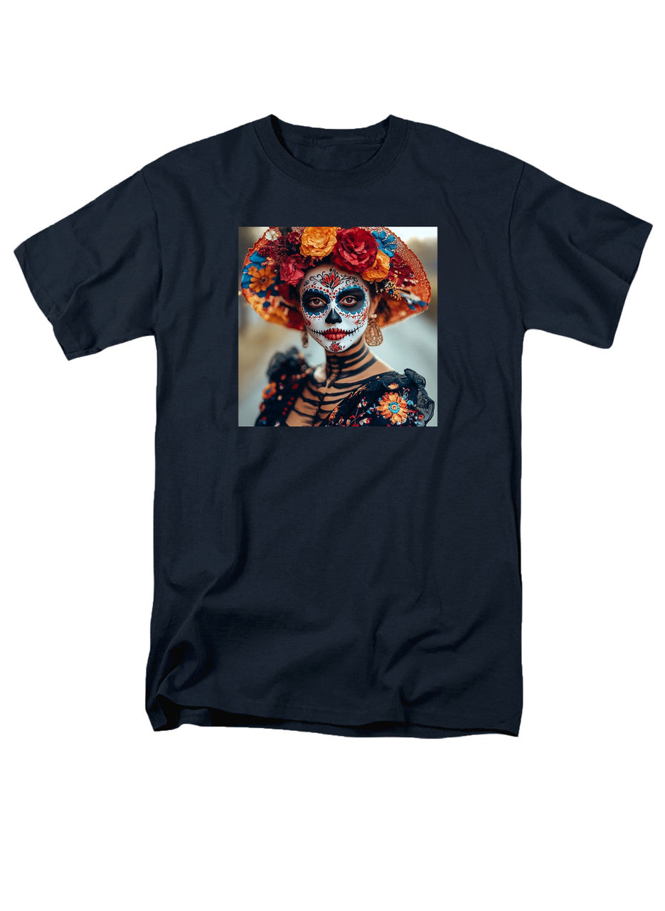 Navy Dia De Los Muertos T-Shirt