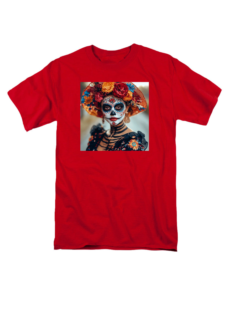Red Dia De Los Muertos T-Shirt