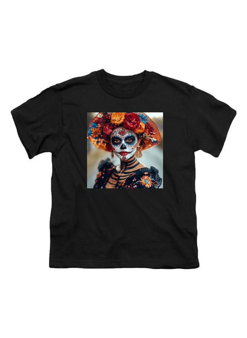 Black Dia De Los Muertos Youth/Toddler T-Shirt