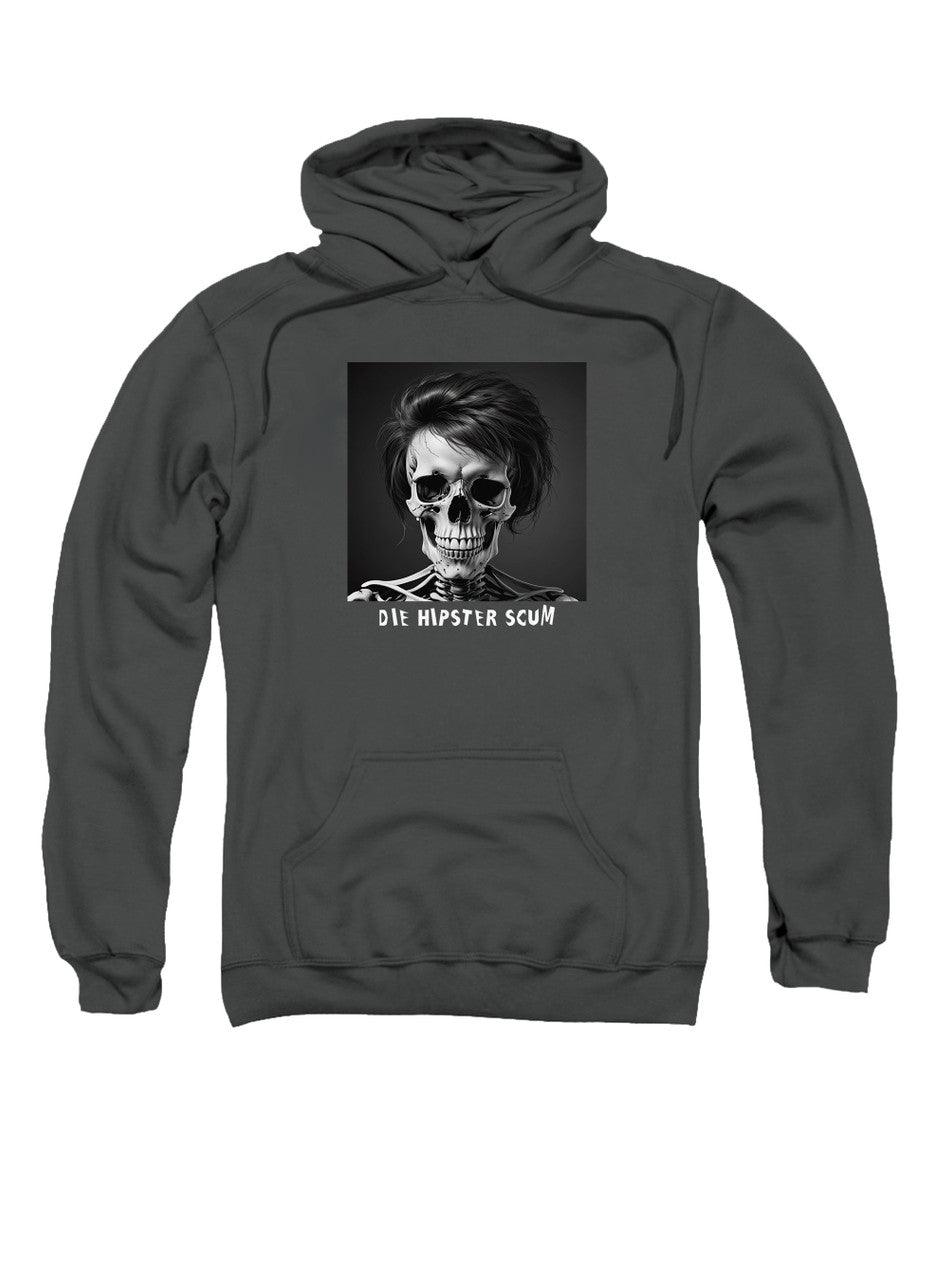 Charcoal Die Hipster Scum Hoodie