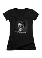 Black Die Hipster Scum Juniors V-Neck T-Shirt